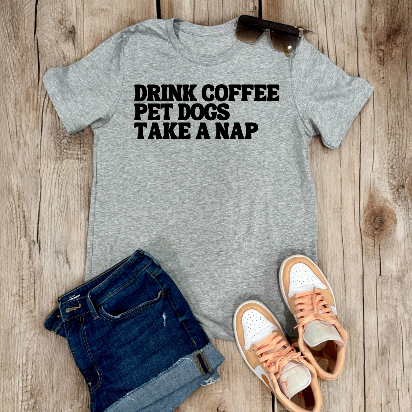 Drink Coffee Pet Dogs | Tee