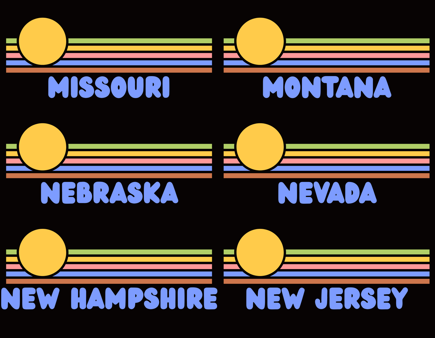 Sunset States | Tee