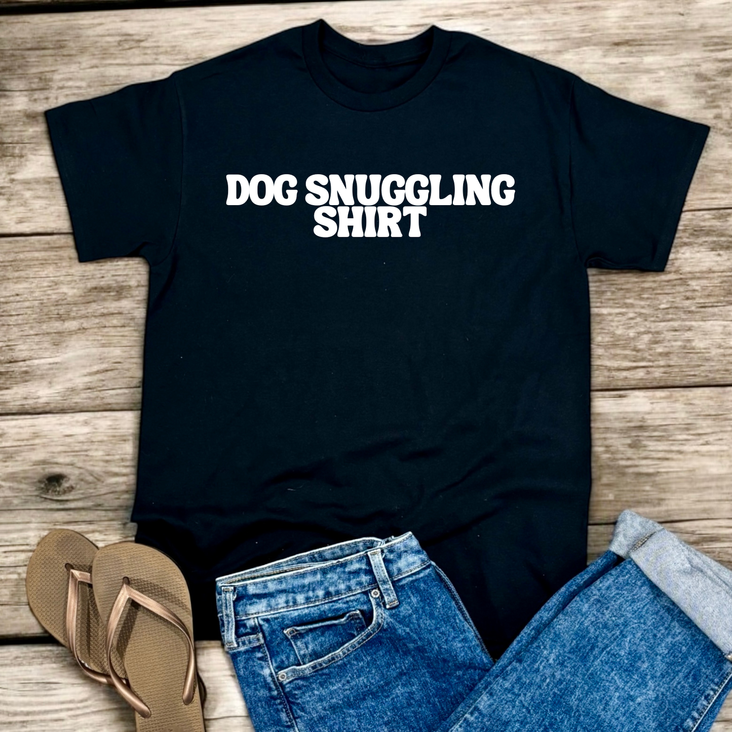 Dog Snuggling Shirt | Tee