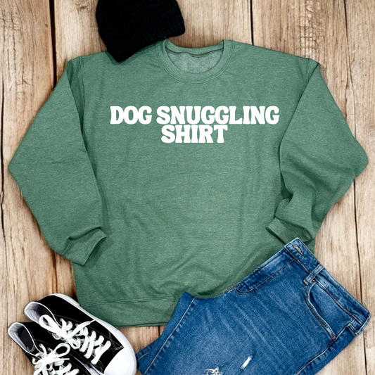 Dog Snuggling Shirt | Crew