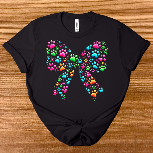 Paw Print Bow